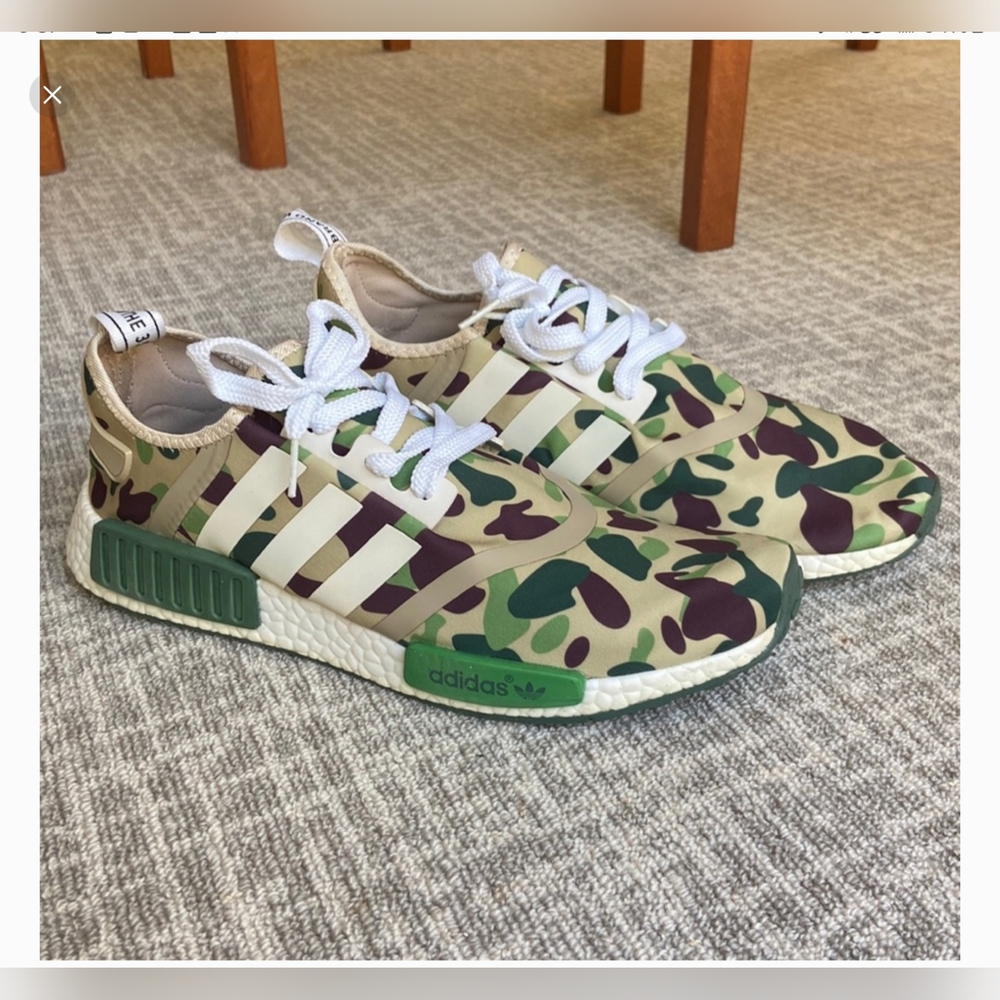 Brand New Adidas Bape x NMD_R1 'Olive' and 'Black'